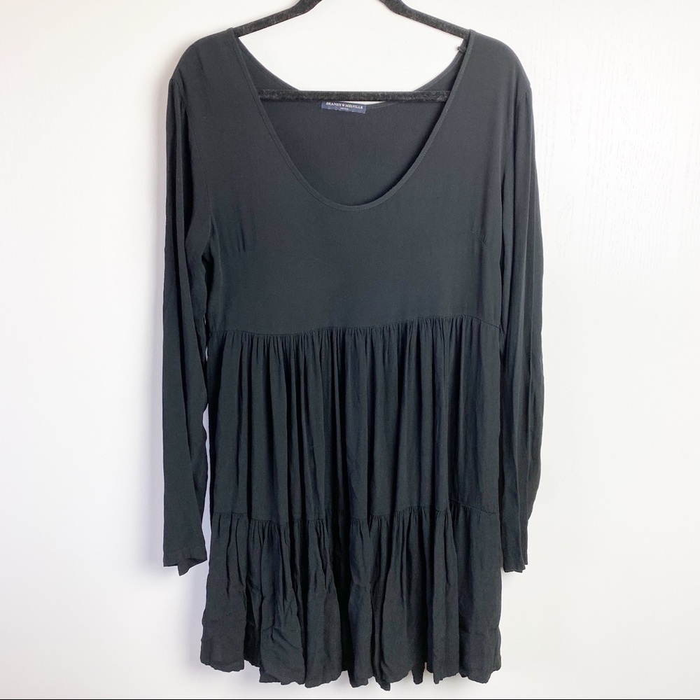 Brandy Melville Black Long Sleeve Dress